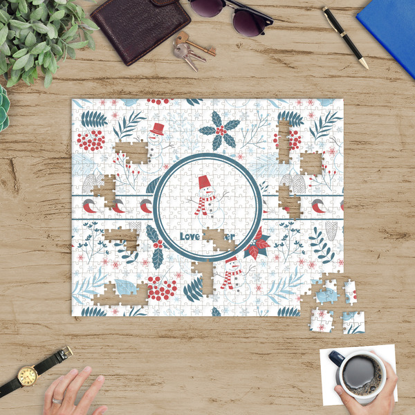 Winter Snowman Jigsaw Puzzle 500 Piece - In Context