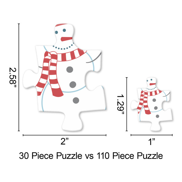 Winter Snowman Jigsaw Puzzle - Piece Comparison