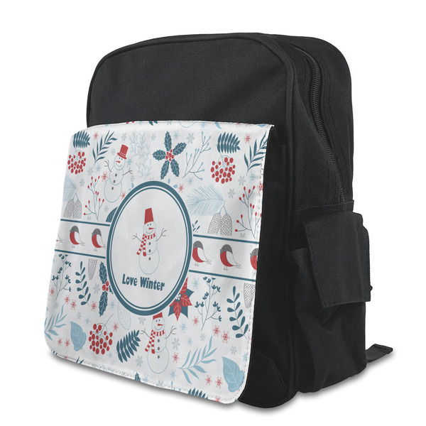 Custom Winter Snowman Preschool Backpack