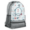 Winter Snowman Large Backpack - Gray - Angled View