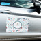 Winter Snowman Large Rectangle Car Magnets- In Context