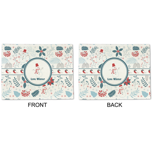 Winter Snowman Linen Placemat - APPROVAL (double sided)