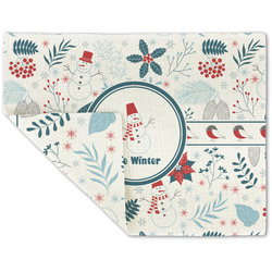 Winter Snowman Double-Sided Linen Placemat - Single