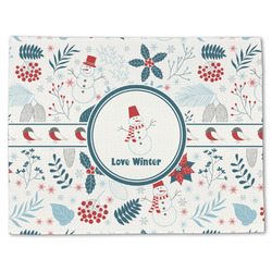 Winter Snowman Single-Sided Linen Placemat - Single
