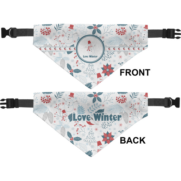 Winter Snowman Medium Dog Bandana Approval