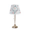 Winter Snowman Poly Film Empire Lampshade - On Stand