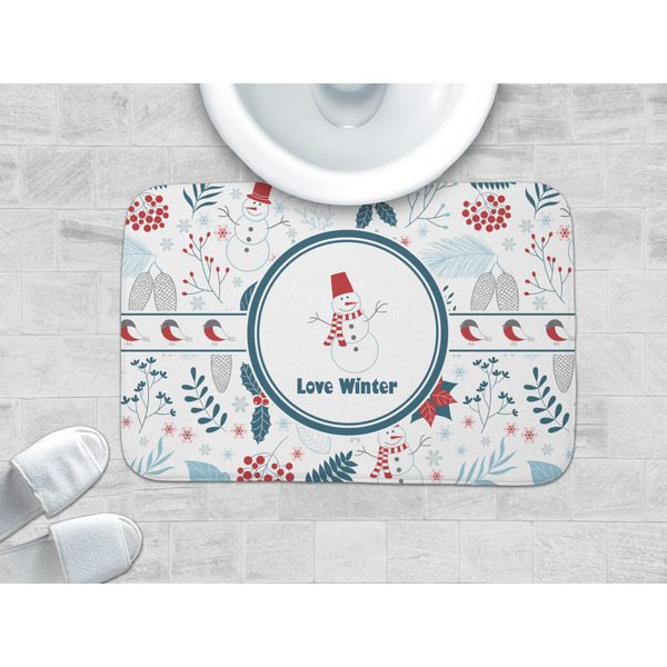 Winter Snowman Memory Foam Bath Mat - LIFESTYLE 34x21