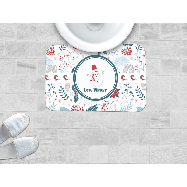 Winter Snowman Memory Foam Bath Mat - LIFESTYLE