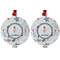Winter Snowman Metal Ball Ornament - Front and Back