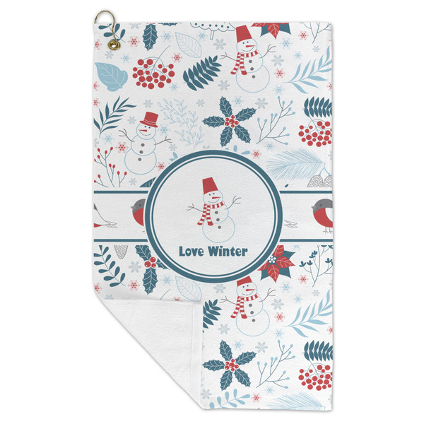 Winter Snowman Microfiber Golf Towels - FOLD