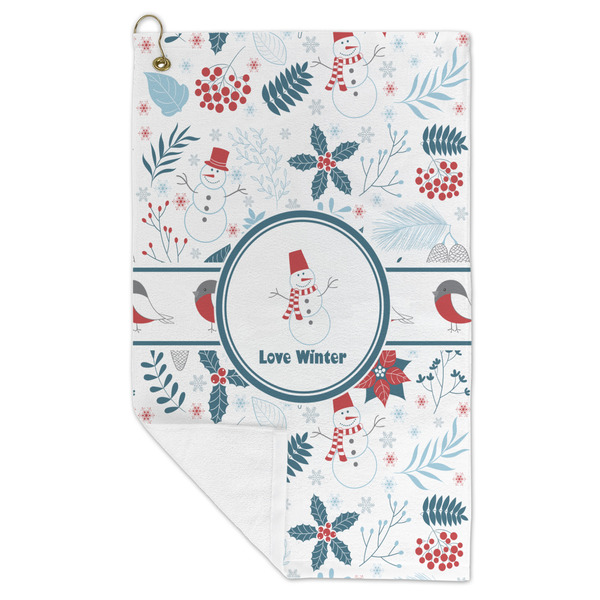 Winter Snowman Microfiber Golf Towels - FOLD