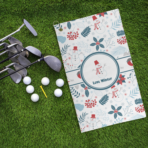 Winter Snowman Microfiber Golf Towels - LIFESTYLE