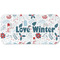 Winter Snowman Mini Bicycle License Plate - Two Holes