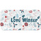 Winter Snowman Mini/Bicycle License Plate (2 Holes)