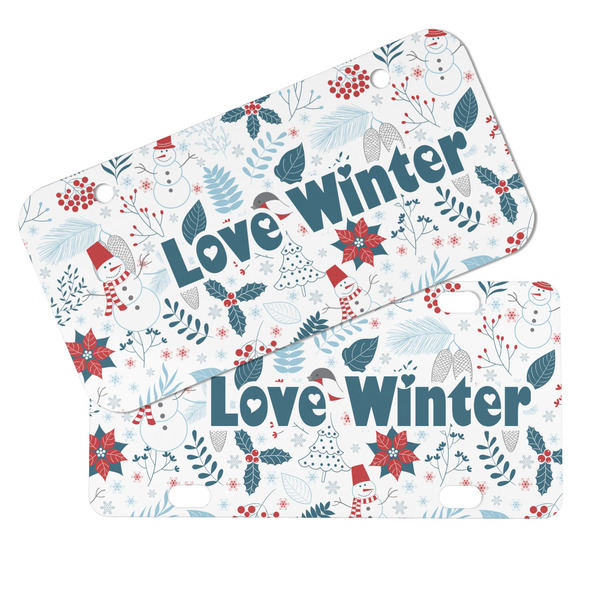 Winter Snowman Mini License Plates - MAIN (4 and 2 Holes)