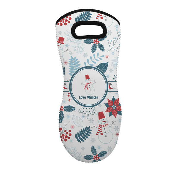 Custom Winter Snowman Neoprene Oven Mitt