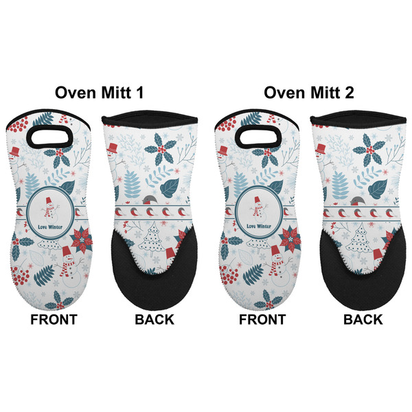 Winter Snowman Neoprene Oven Mitt - Set of 2 - Approval