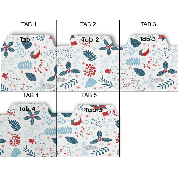 Winter Snowman Page Dividers - Set of 5 - Approval