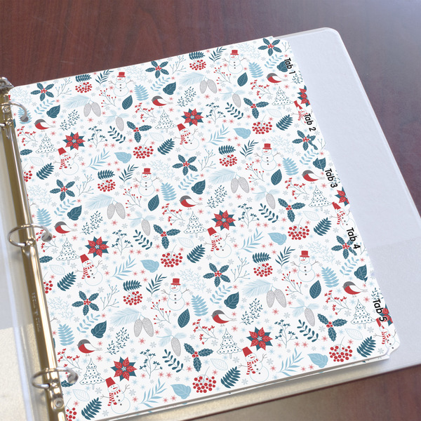 Winter Snowman Page Dividers - Set of 5 - In Context