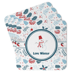 Winter Snowman Paper Coasters