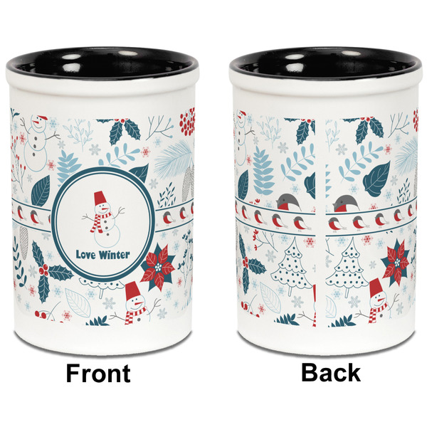 Winter Snowman Pencil Holder - Black - approval