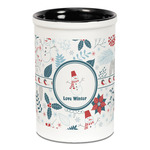 Winter Snowman Ceramic Pencil Holders - Black