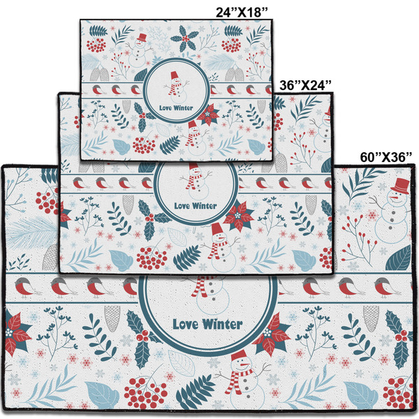 Winter Snowman Personalized Door Mat - Group Parent IMF