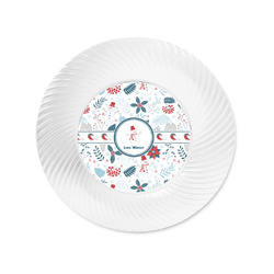 Winter Snowman Plastic Party Appetizer & Dessert Plates - 6"