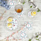 Winter Snowman Plastic Party Appetizer & Dessert Plates - In Context