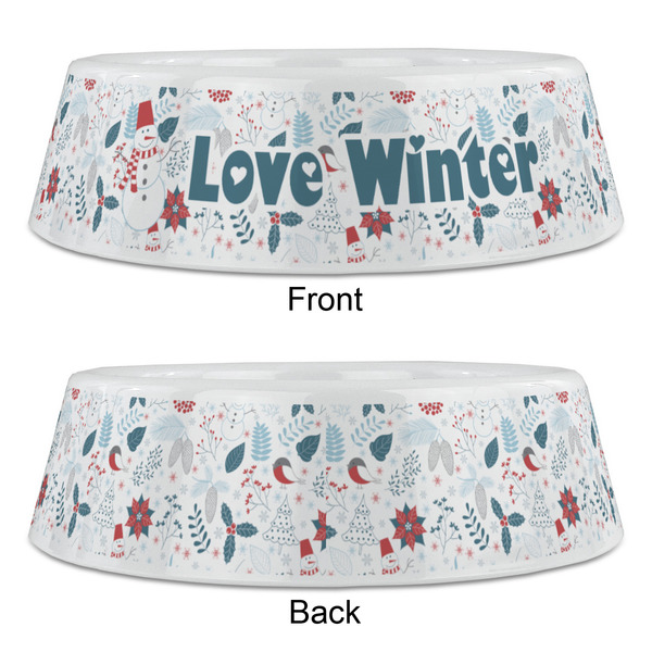 Winter Snowman Plastic Pet Bowls - Large - APPROVAL