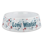 Winter Snowman Plastic Dog Bowl - Large
