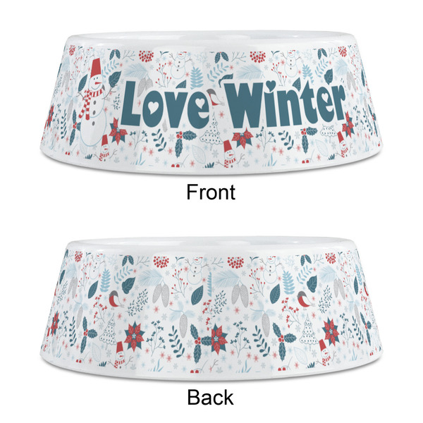 Winter Snowman Plastic Pet Bowls - Medium - APPROVAL