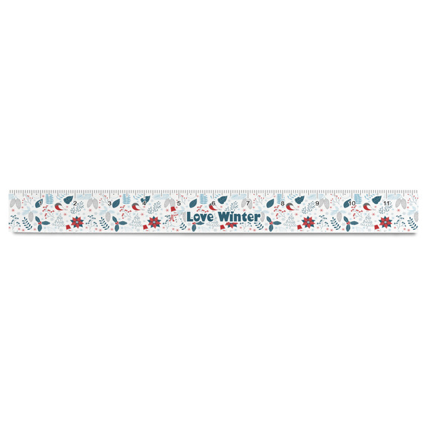 Winter Snowman Plastic Ruler - 12" - FRONT