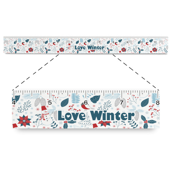 Custom Winter Snowman Plastic Ruler - 12"