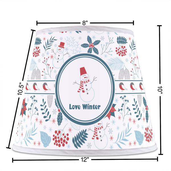 Winter Snowman Poly Film Empire Lampshade - Dimensions