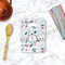 Winter Snowman Rectangle Trivet with Handle - LIFESTYLE