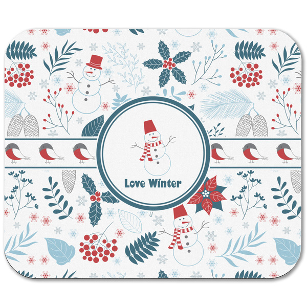 Winter Snowman Rectangular Mouse Pad - APPROVAL