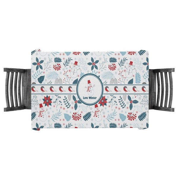 Custom Winter Tablecloth - 58"x58" (Personalized)