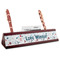 Winter Snowman Red Mahogany Nameplates with Business Card Holder - Angle