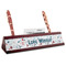 Winter Snowman Red Mahogany Nameplate with Business Card Holder