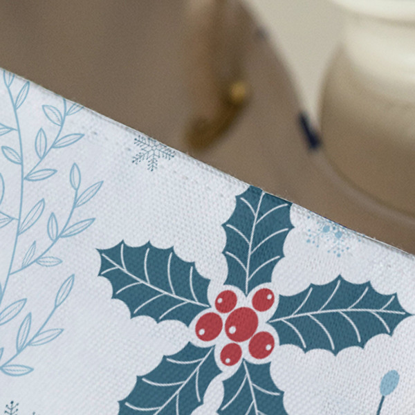 Winter Snowman Large Rope Tote - Close Up View