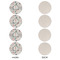 Winter Snowman Round Linen Placemats - APPROVAL Set of 4 (single sided)