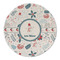 Winter Snowman Round Linen Placemats - FRONT (Single Sided)