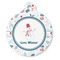 Winter Snowman Round Pet ID Tag