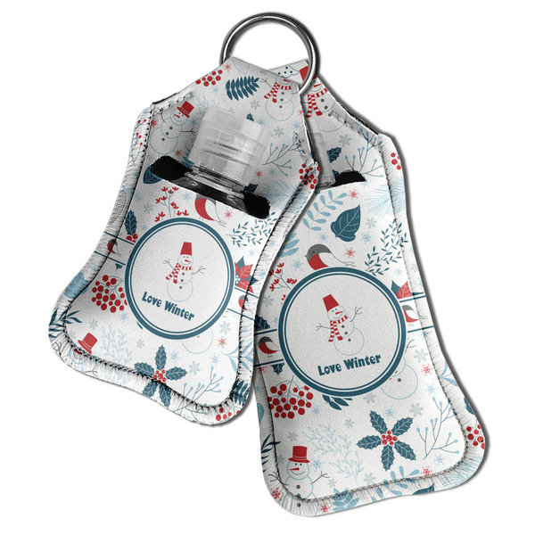 Winter Snowman Sanitizer Holder Keychain - Both in Case (PARENT)