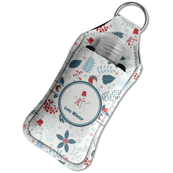 Winter Snowman Sanitizer Holder Keychain - Large in Case
