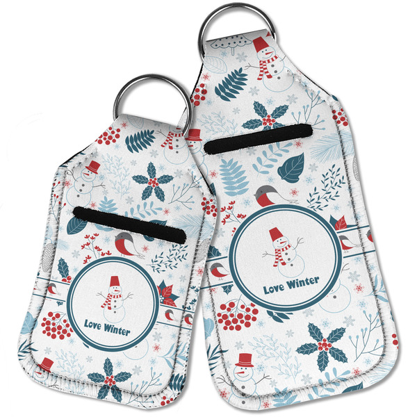 Winter Snowman Sanitizer Holder Keychain - Parent Main
