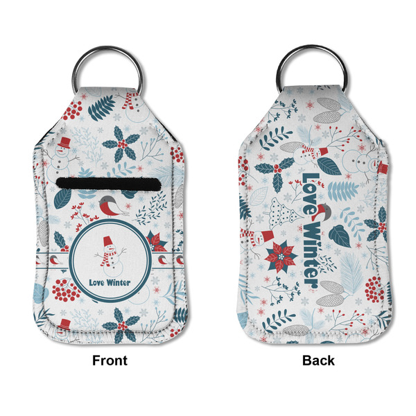 Winter Snowman Sanitizer Holder Keychain - Small APPROVAL (Flat)