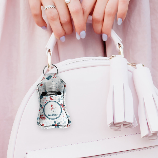 Winter Snowman Sanitizer Holder Keychain - Small (LIFESTYLE)