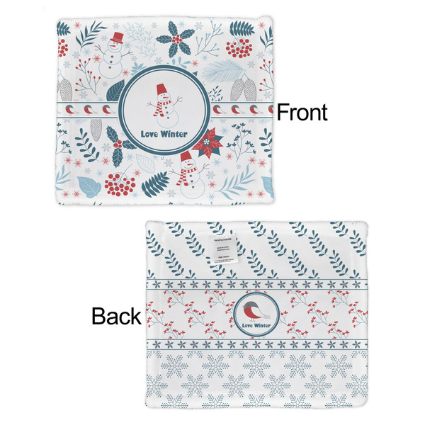 Winter Snowman Security Blanket - Front & Back View
